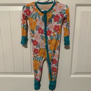 Little Sleepies Pink and Orange Footies Pajamas